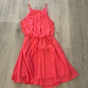Pink Dress from Blue Rain